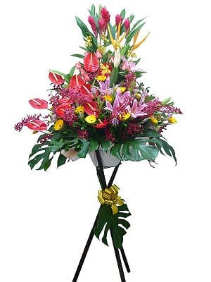 Grand Opening Flower Basket Stand flower-basket-0101