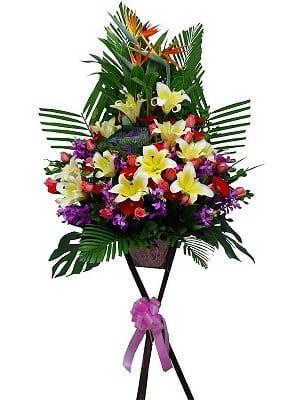 Grand Opening Flower Basket Stand flower-basket-0102