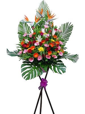 Grand Opening Flower Basket Stand flower-basket-0104