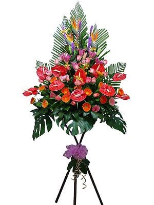 Grand Opening Flower Basket Stand flower-basket-0109