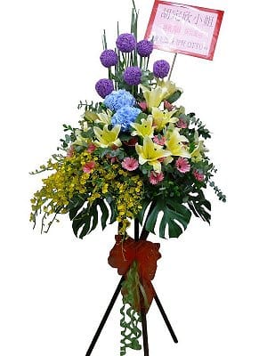 Grand Opening Flower Basket Stand flower-basket-0111