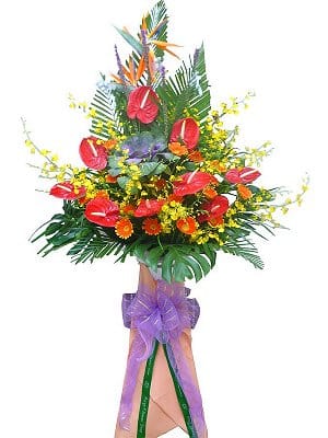 Grand Opening Flower Basket Stand flower-basket-0261
