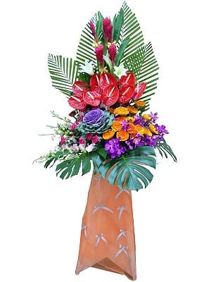Grand Opening Flower Basket Stand flower-basket-0282