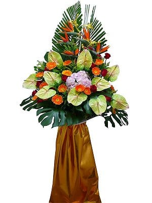 Grand Opening Flower Basket Stand flower-basket-0285
