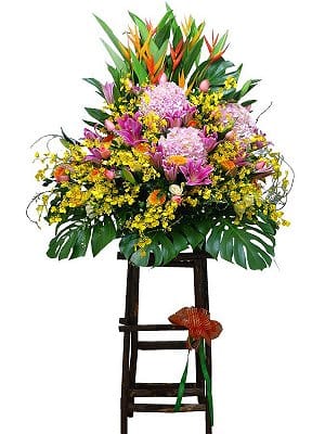 Grand Opening Flower Basket Stand flower-basket-0833