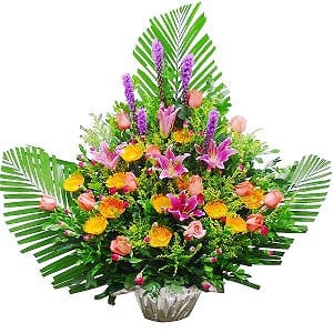 Grand Opening Flower Basket Stand flower-basket-1033