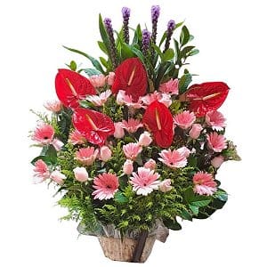 Grand Opening Flower Basket Stand flower-basket-1060